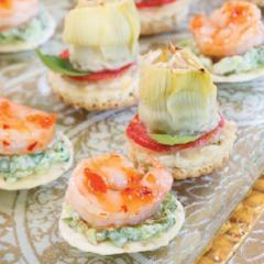 Asian Shrimp and Bok Choy Slaw Canapés