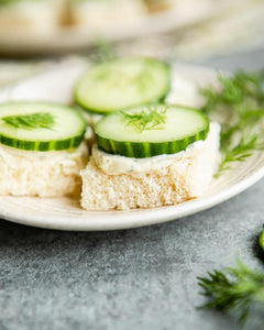 Cucumber Canapés with Dilled Butter