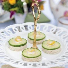 Cucumber Canapés with Lemon-Pepper Aïoli